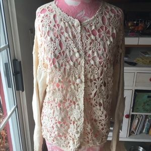 Vintage Floral Crochet Cardigan